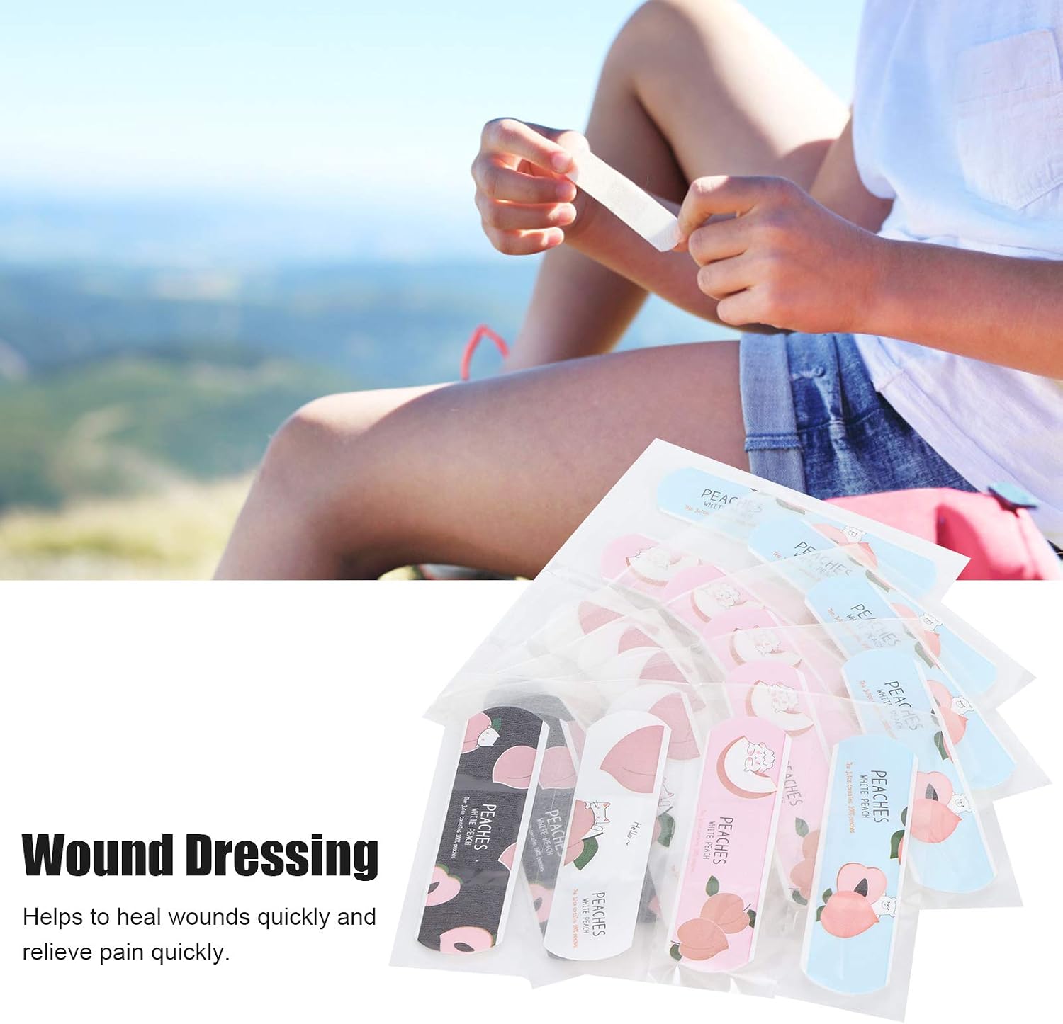 20Pcs Cute Bandaids Outdoor Portable Water Resistant Breathable Bandages Cute Cartoon Adhesive First Aid for Kids Children(#3)