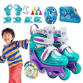 Amazon.co.jp: 調節可能なローラー スケート、初心者用ローラー