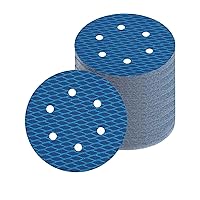Vista 14 de Papel de lija de escamas de pescado de 5 pulgadas, 8 agujeros, disco de lijado de gancho y bucle, papel de arena 60/80/120/180/240/320/400, grano