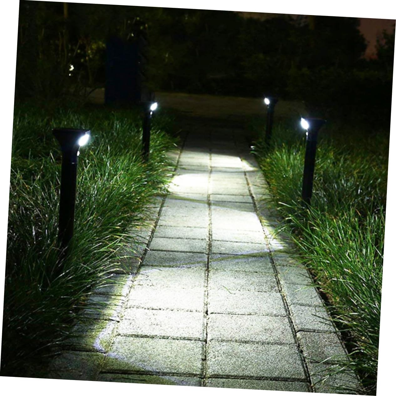 2pcs Solar Led Garden Lights Waterproof Ip65 Outdoor Landscape Ground Stick Lights Lawn Road Lamp for Yard Pathways Patio