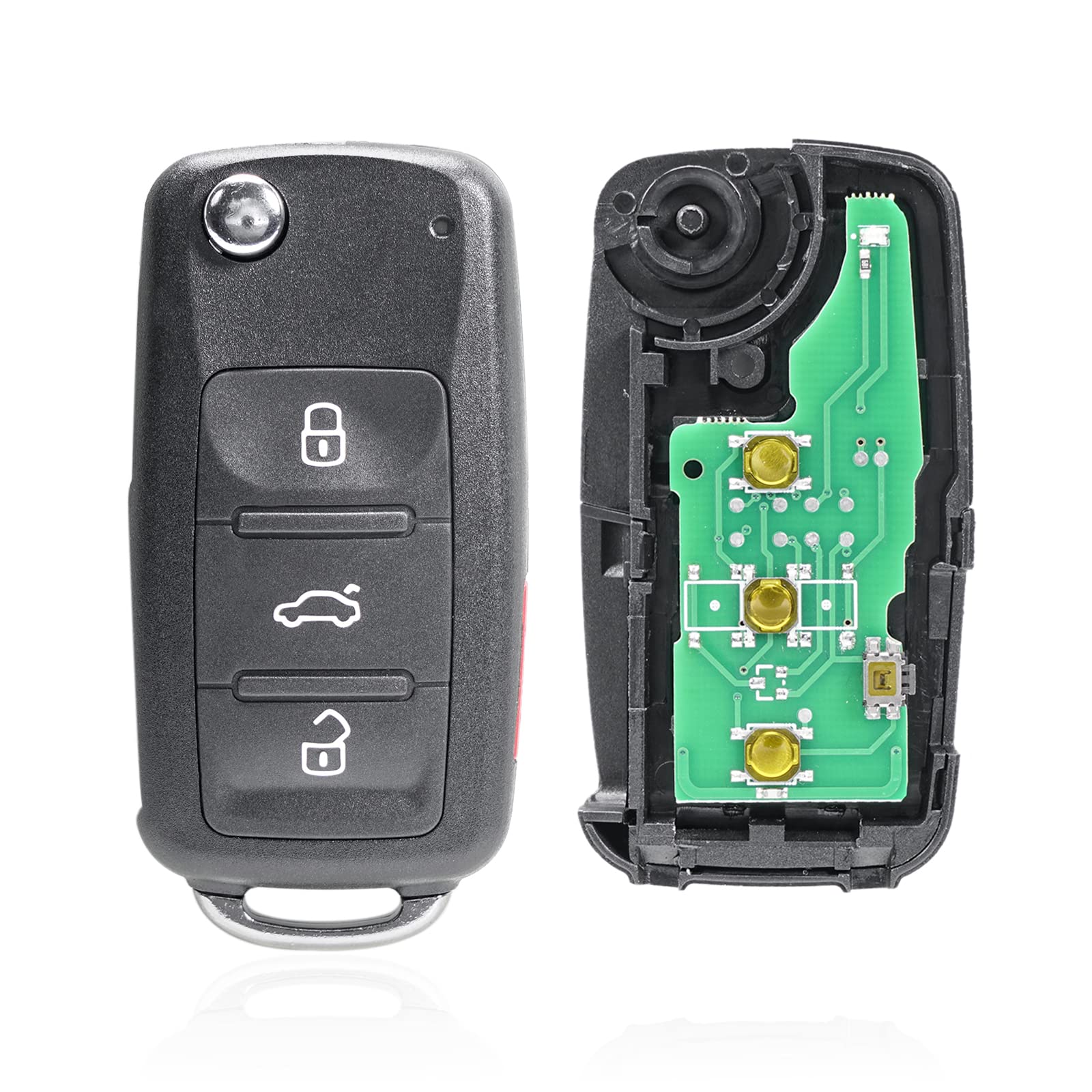 OEM Volkswagen Keyless Remote Key Fob 4B (Uncut Blade) - NBG010180T, 5K0959753AC