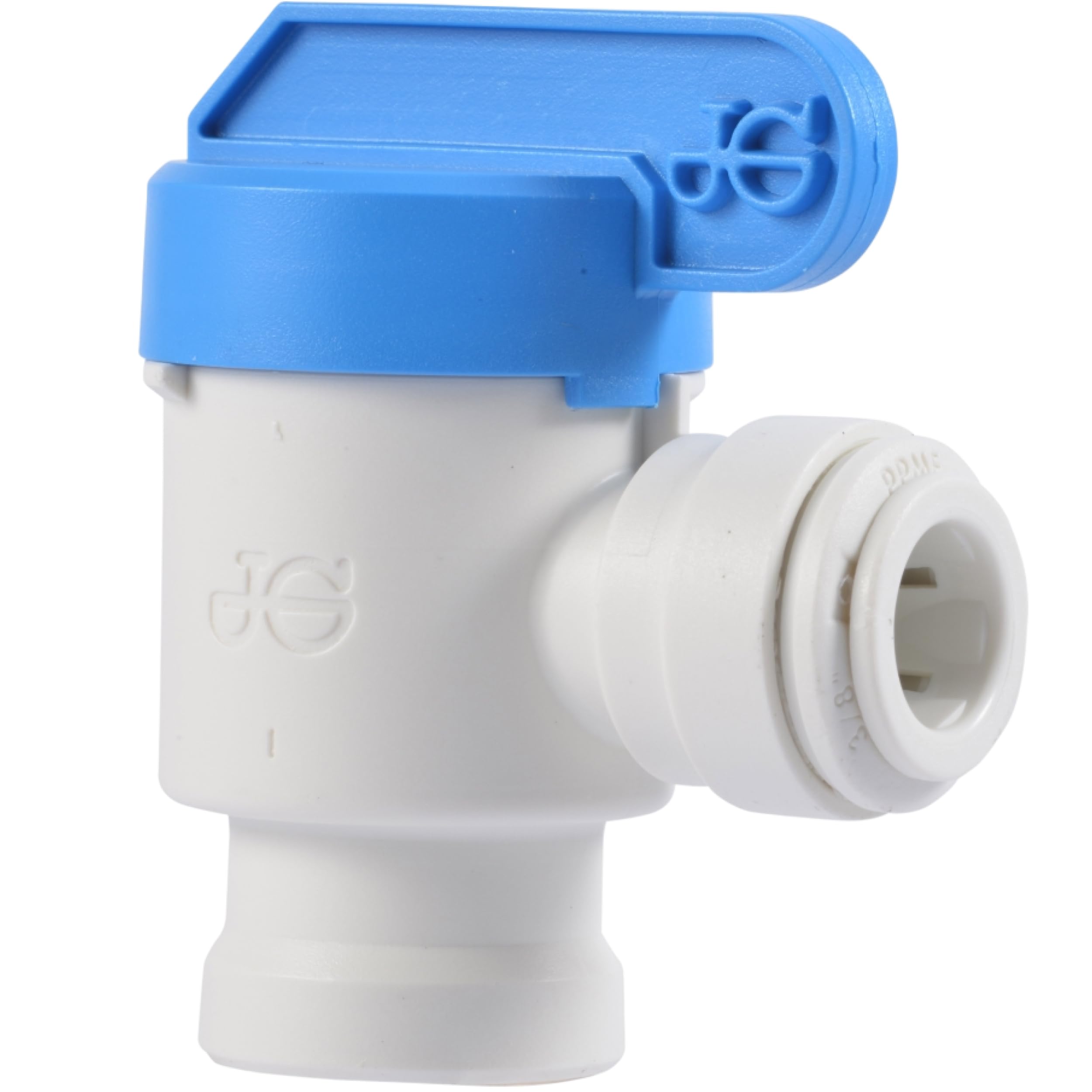 John Guest JG Speedfit PPSV501222WP 3/8-Inch by 1/4-Inch NPFT Female Elbow Shut Off Valve