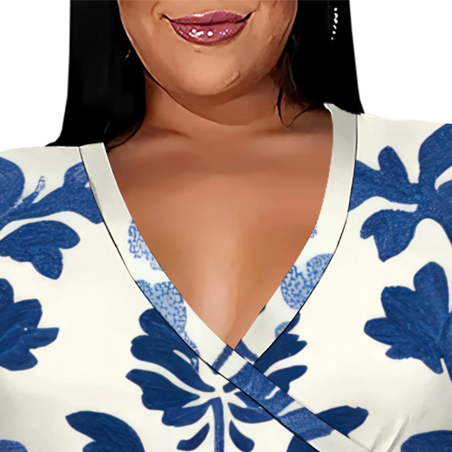 Women's Plus Size Maxi Dresses Casual Loose Short Sleeve Long Maxi Dress with Belt Wedding - Image 6