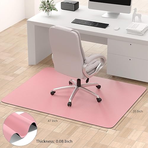 Miniatura 2 de Hsurbtra Tapete para silla de oficina para suelo de madera dura, 35 x 47 pulgadas, tapete antideslizante grande para silla de computadora, protector