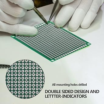 68 Pcs Double Sides PCB Board Prototype Kit, with 20 Pcs Universal Female/Male Printed Circuit Boards, 40 Pcs Pin Connectors, 12 x 2/3 Pin Screw Terminals for DIY Soldering Electronic Project