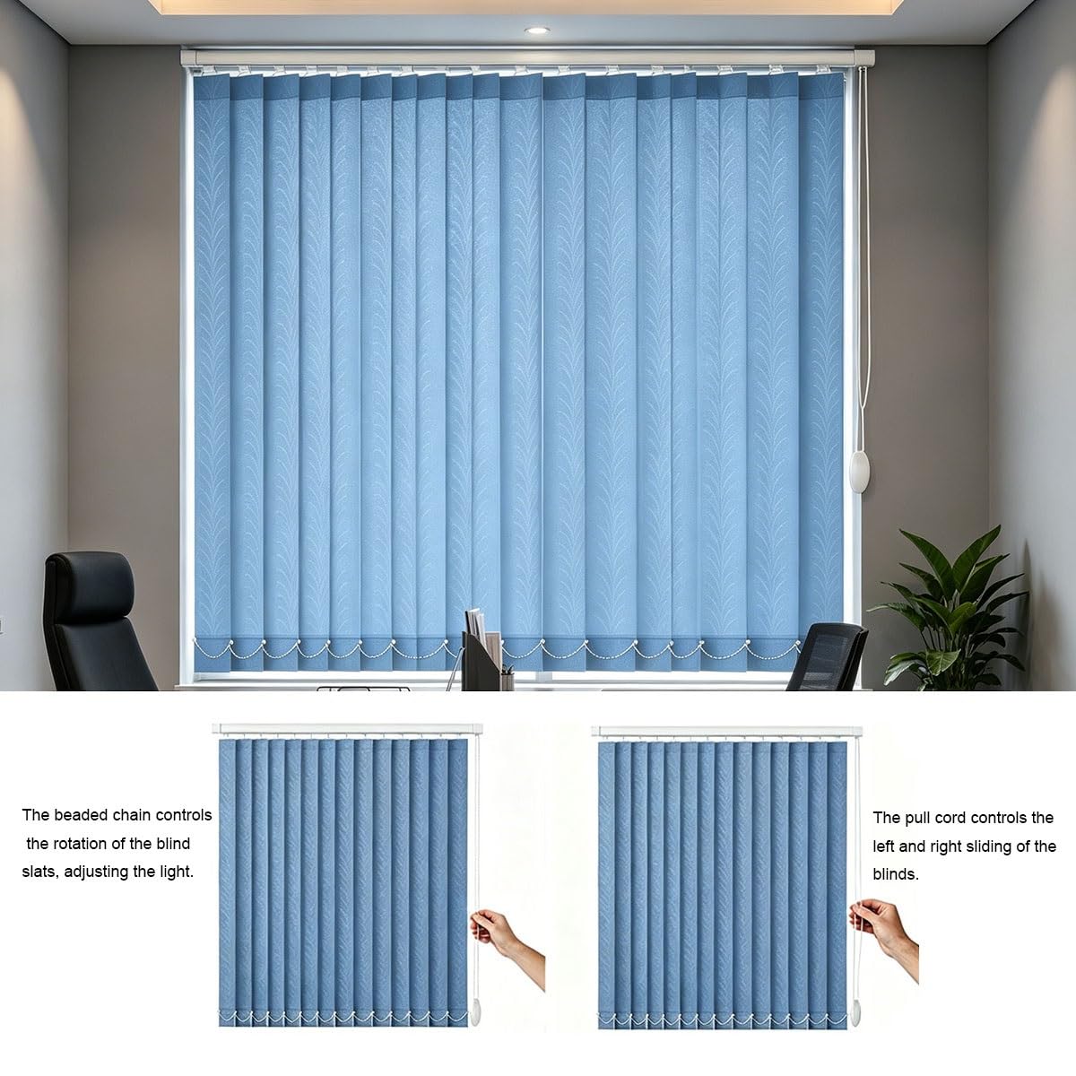 Generisch Schiebevorhang Lamellenanlage aus Stoff, Sonnenschutz Vertikaljalousie Flächenvorhang inkl. Montagematerial für Schiebetüren Innenfenster Wand Deckenmontage(Rosa,B210xH260cm)
