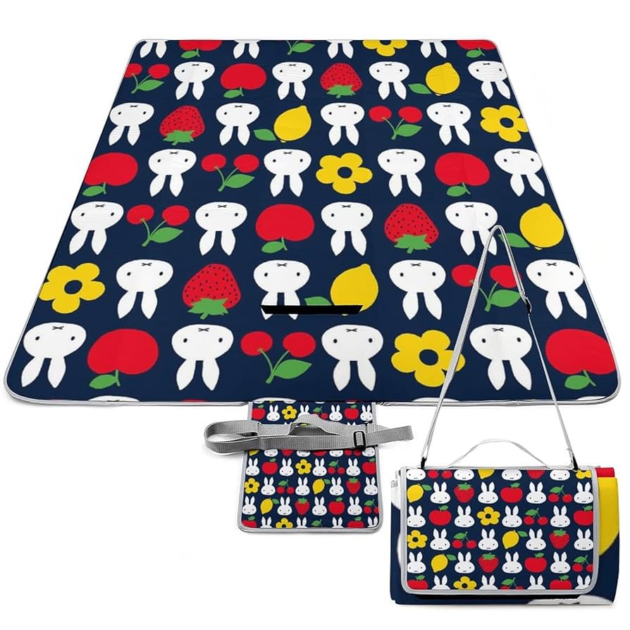 BAGGU ピクニック ブランケット　シート　敷物　Miffy ミッフィー Puffy Picnic Blanket Flower Miffy - Baggu