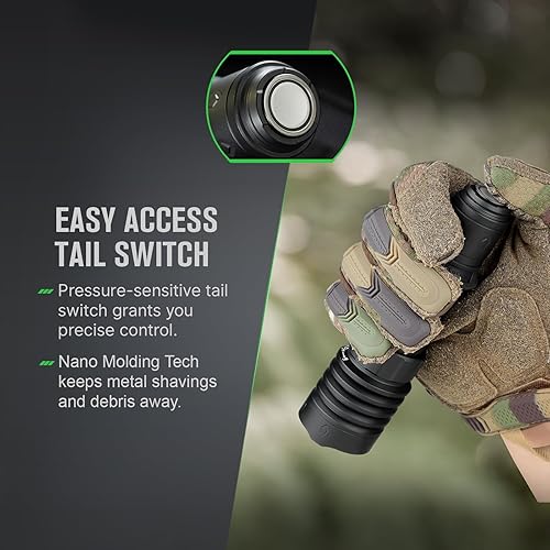 Miniatura 6 de OLIGHT Warrior X 4 Linterna táctica recargable de 2,600 lúmenes de alto nivel con lanzador de largo alcance de 2,066.9 ft, potente luz de