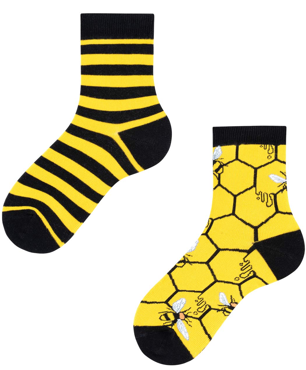 TODO Colours Lustige Socken Kinder mit motiv für Mädchen, Jungen, Kleinkind (Bienen Kinder, 27-30)