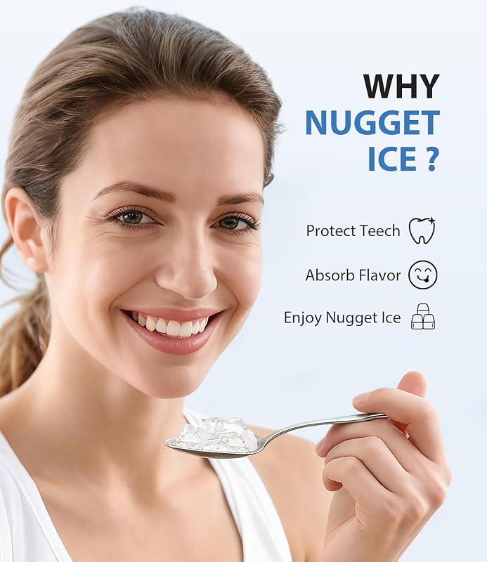 SenCre Nugget Ice Maker 40lbs/Day Countertop Ice Makers Chewable Pellet Ice image 2