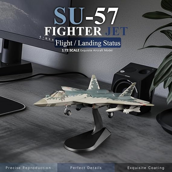 HANGHANG 1/72 Military Model Plane Su-57 01 Alloy Fighter Plane Model Model Airplane for Collections and Displays