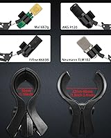 Vista 5 de Soporte de clip de micrófono mejorado, soporte de micrófono ajustable universal para todos los tamaños de micrófonos de 1.260 in a 2.362 in