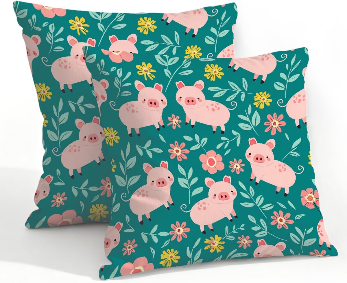 16x16 Inch Outdoor Pillow Covers Set of 2 Waterproof Throw Pillow Covers Decorative Couch Cushion Covers Red Polka Dot Square Pillowcases Protectors for Patio Garden Sofa