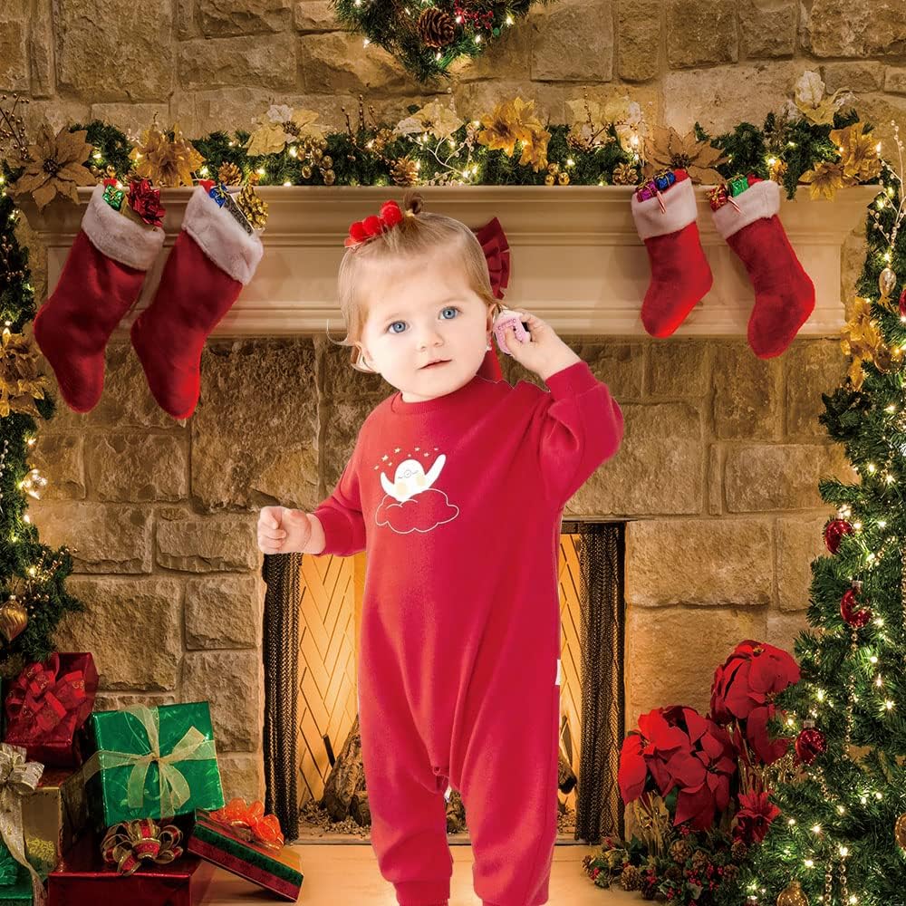 XLL Christmas Photography Backdrops Christmas Fireplace Decoration Background for Photo Happy Holiday Party Decoration Props 8x8ft