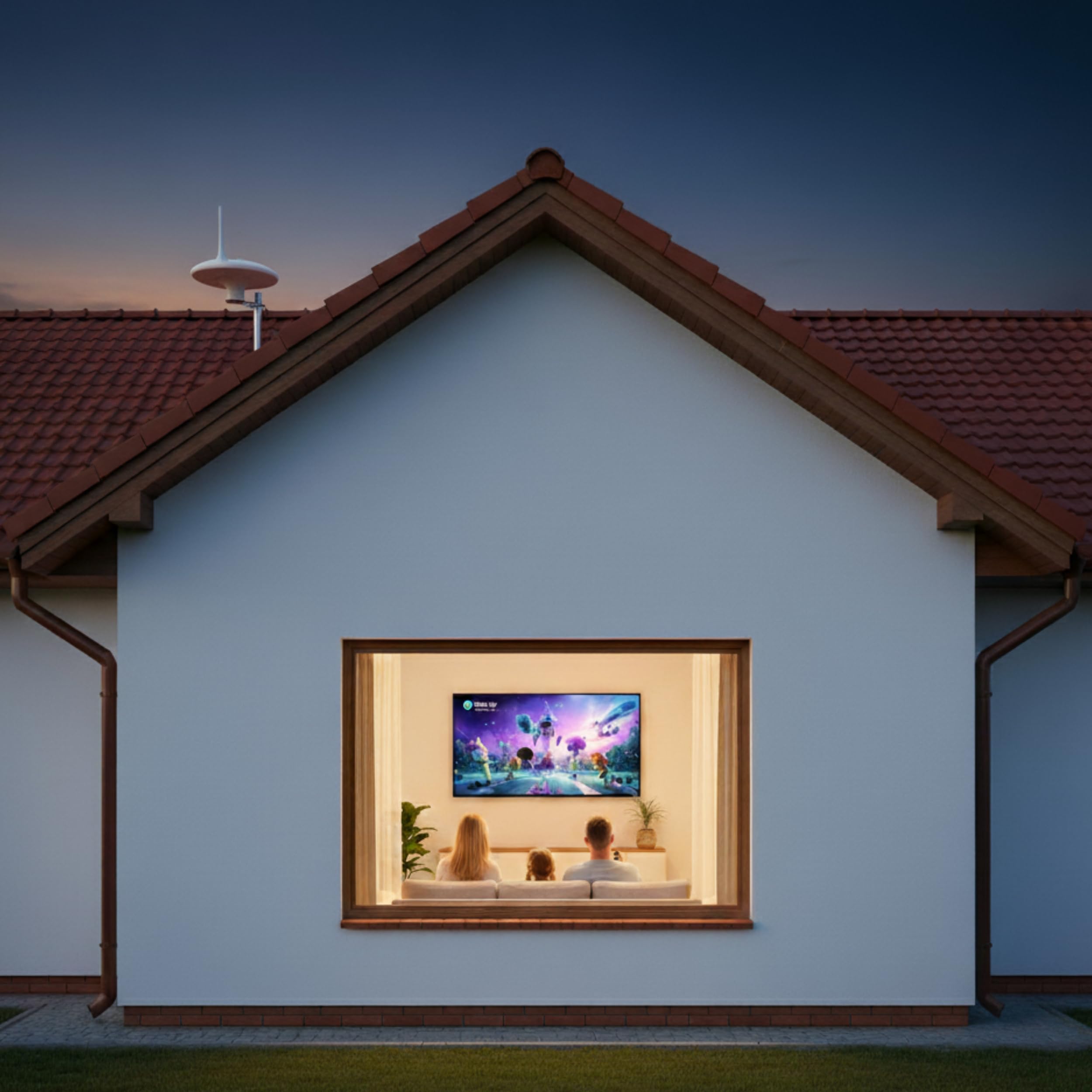 Spacetronik 4K DVB-T2 Antenne Außen Aktiv mit Verstärker