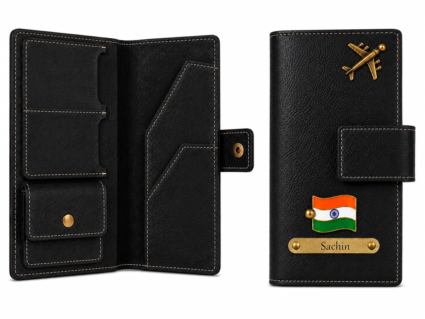 gift for special Passport Holder for Men Travel, Passport Holder, Passport Cover for Couples, Travel Wallet Accessories and Travel Organiser (Black)-picture-12