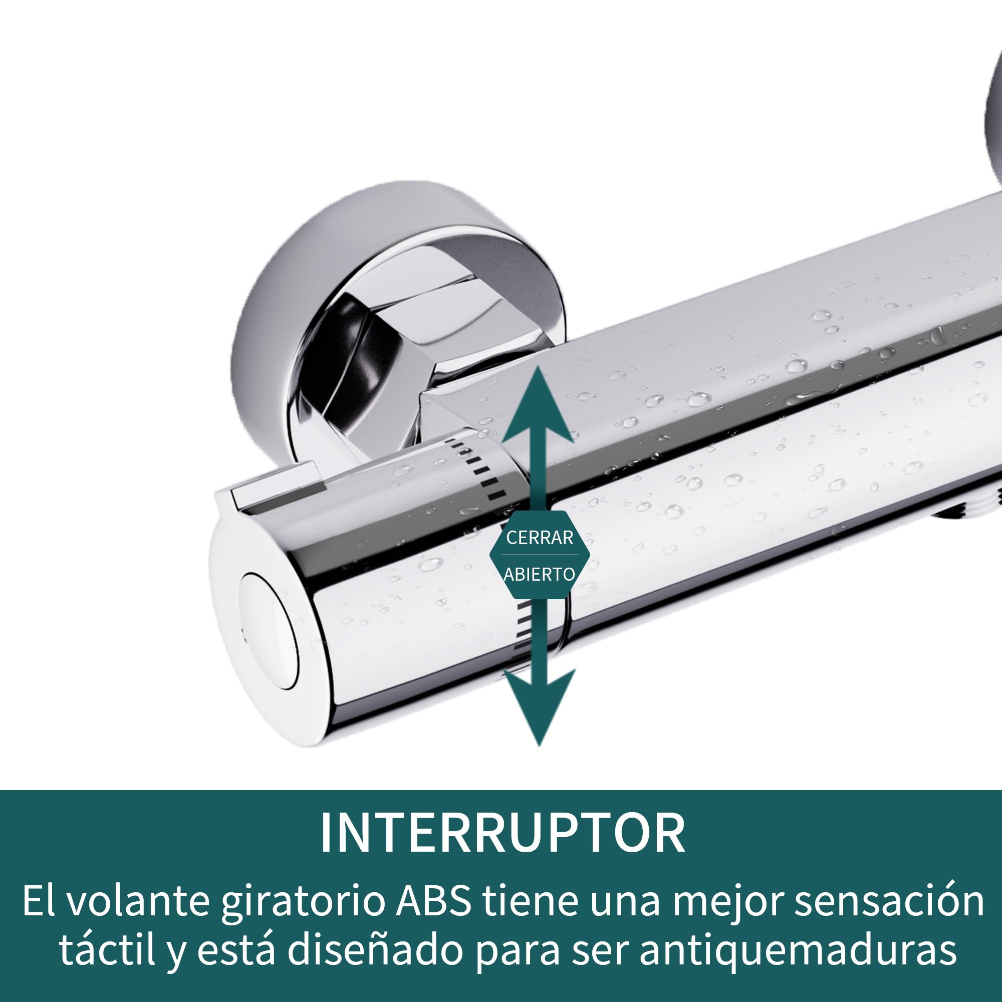MORADO Grifo Ducha Termostatico,Mezclador Termostatico de Ducha, Grifo de Bañera con Control de Temperatura Constante