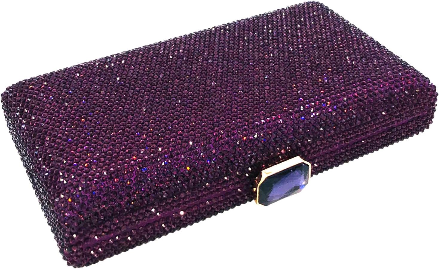 Boutique De FGG Crystal Evening Bags for Women Formal Party Box Clutch Wedding Rhinestone Handbags Bridal Clutch Purse,Mini - Image 5