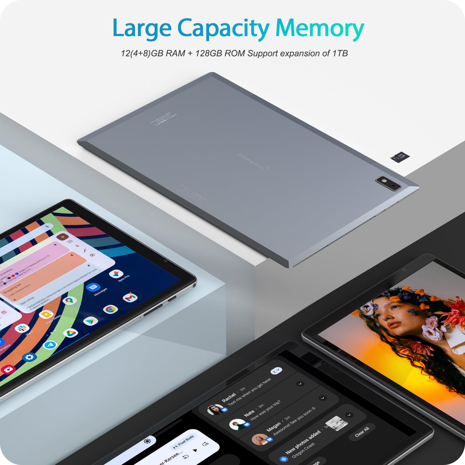 Plimpton Androidタブレット 14 12GB+128GB Plimpton タブレット 10インチ wi-fiモデル Android 14 本体 10.1
