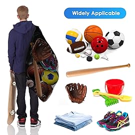 BROTOU Extra Large Sports Ball Bag Mesh, Basketball Bags Team Balls, Adjustable Shoulder Strap, Ball Bags for Holding Soccer, Football, Volleyball, Swimming Gear (30 x 40) (5PCS)