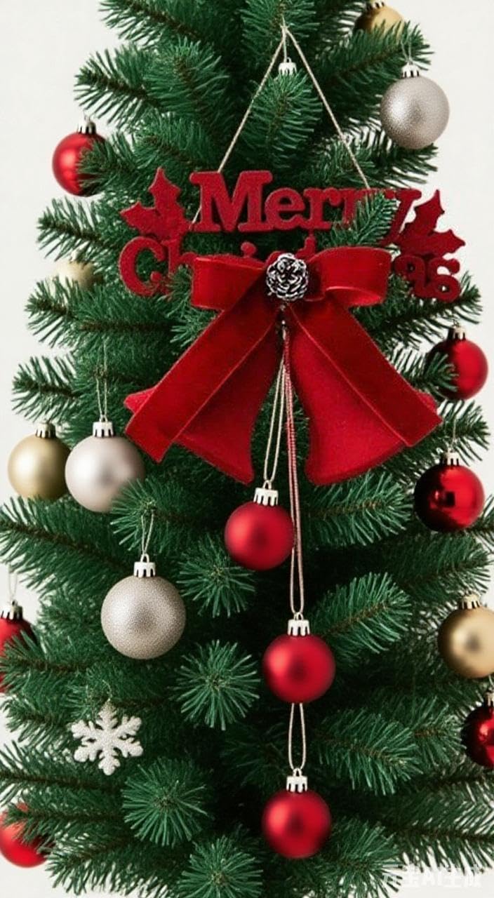 Christmas Ornament, Versatile for Room, Christmas Tree, Car, and Table Decoration, Essential Decoration for Holiday Atmosphere (Christmas-RED) image 2