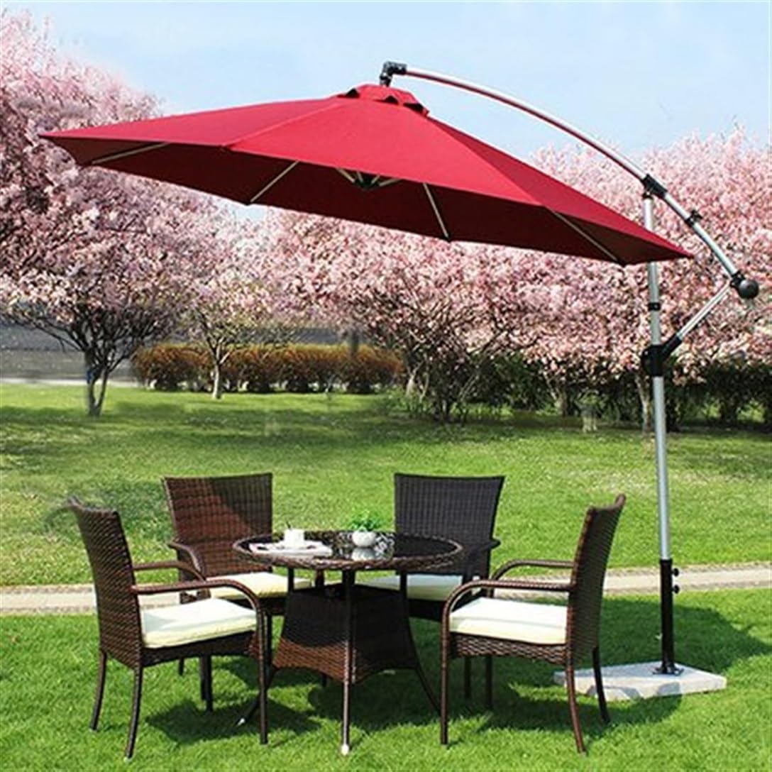 Copertura Di Ricambio Per Ombrellone Da Terrazza – 3,5x1,8 M – Rettangolare Per 6 Stecche – Tessuto Poliestere Impermeabile 160g