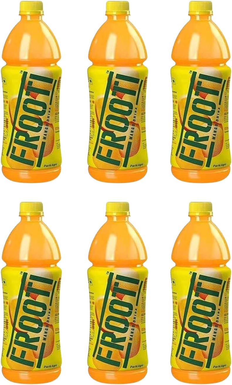 Delicious Flavored Drinks - Soft Refreshing and Irresistible Taste Beverages - Fun Drinking During Hot Summers Or on Picnic & Trip - Cool Drink To Break Your Thirst (Mango Frooti (300 ml) Bottle, 6)