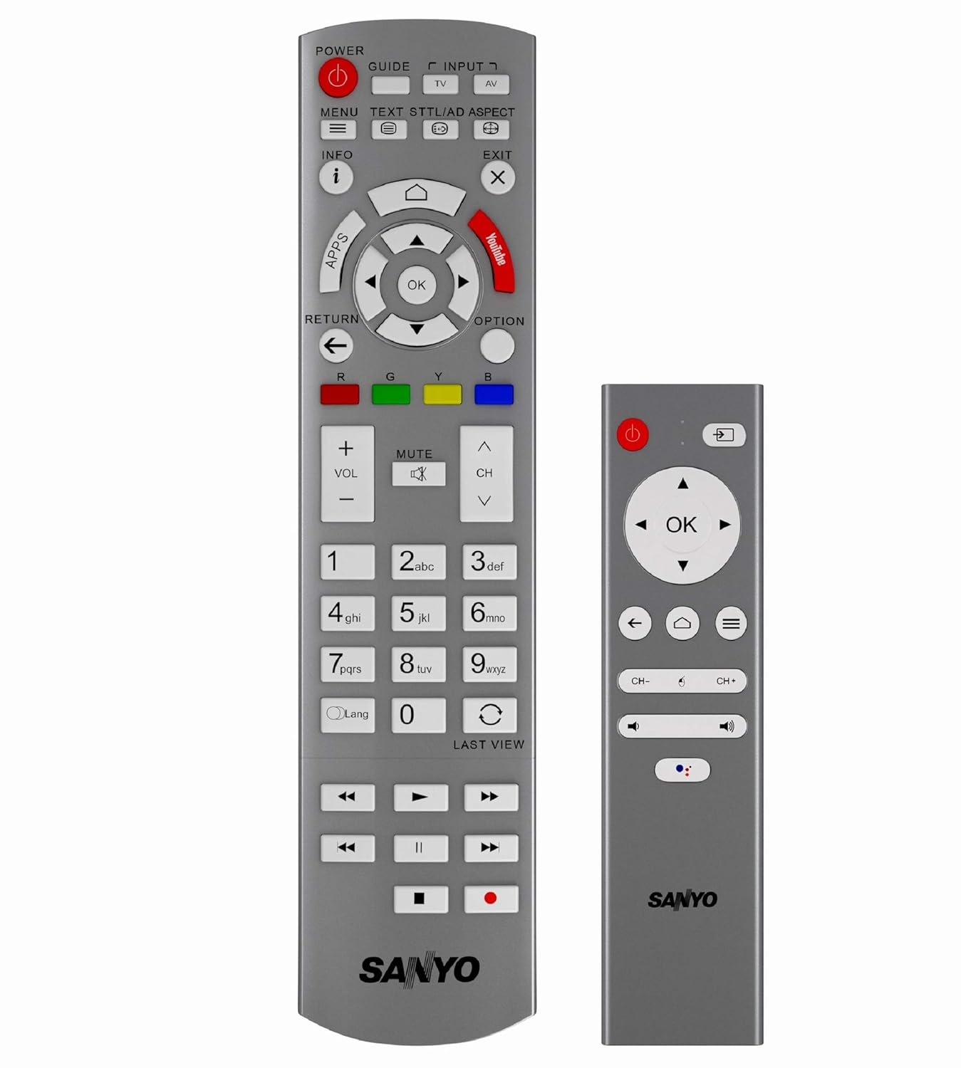 Sanyo XT-55A081U TV remote controls