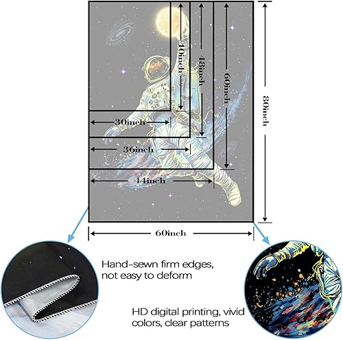Miniatura 9 de Lifeella Tapiz de astronauta con luz negra, tapices reactivos para el espacio exterior para hombres, chicos, adolescentes, niños, que brillan en la