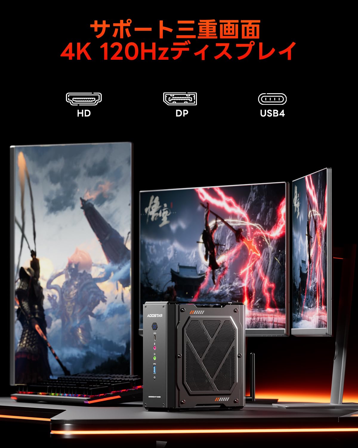 Amazon.co.jp: AOOSTAR GODY ミニ PC AMD Ryzen 9 7940HX + Radeon RX
