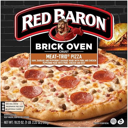 Amazon.com: Schwan's Red Baron Brick horno Carne-Trio Pizza (congelada) :  Comida Gourmet y Alimentos