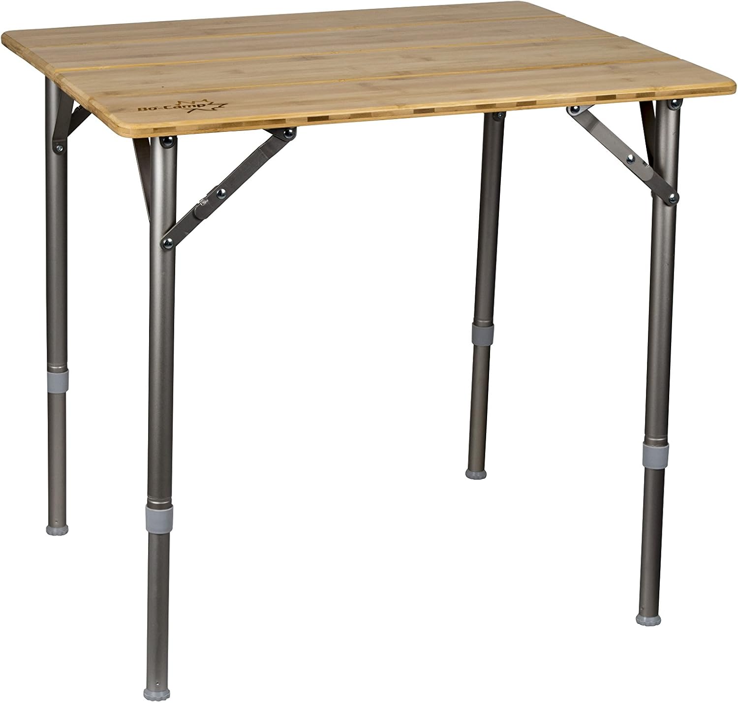 Bo-Camp Urban Outdoor Unisex's Eco Table Foldable Bamboo, Brown, 65x50cm