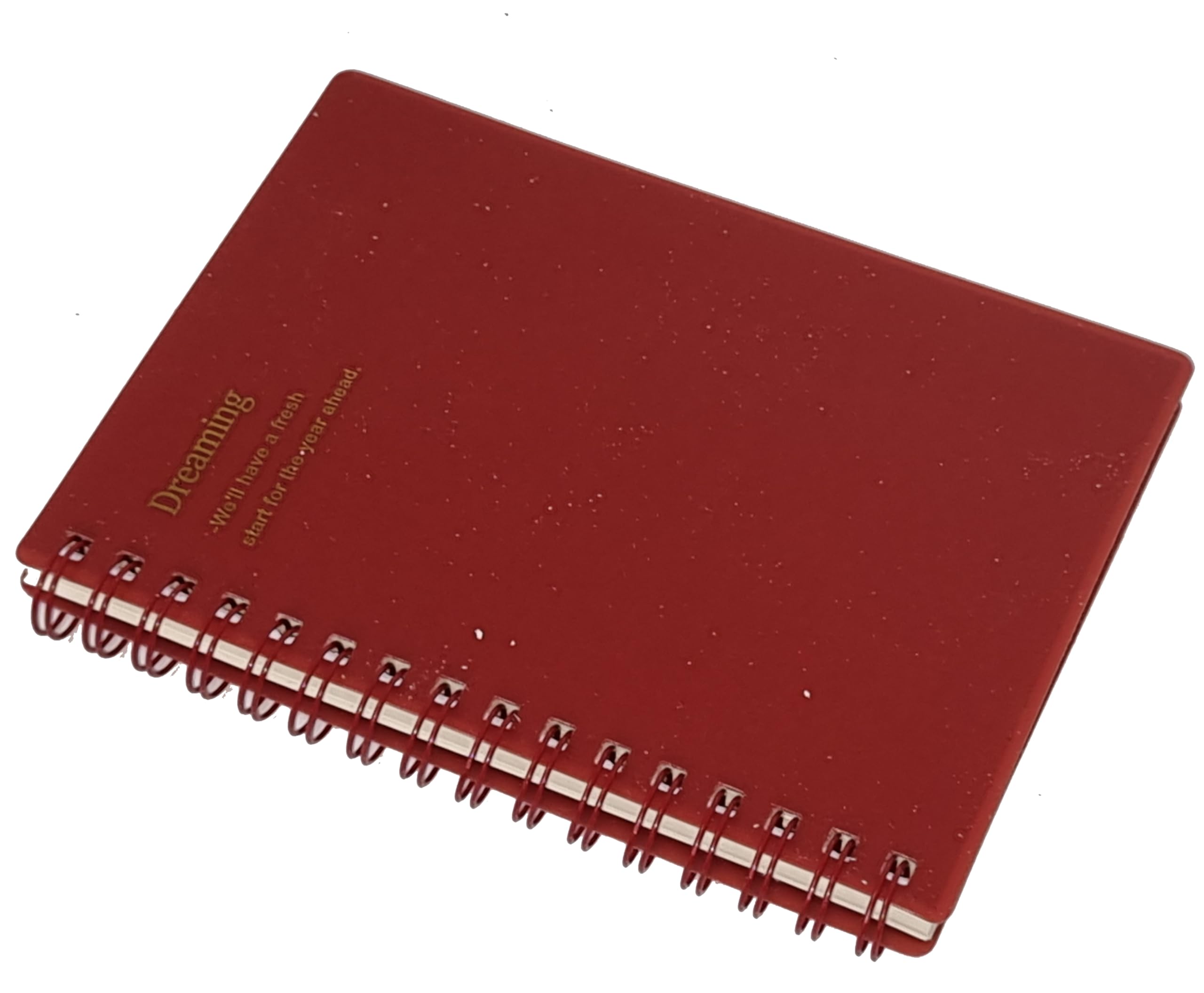 Rosy.Moment Double coil Spiral Notebook, A6 5.7" x 4.1" 160Pages/ 80Sheets, Tear-off 80GSM College Ruled Paper Thick Hardcover, Small Notepad for Note Taking School Composition Office Meeting