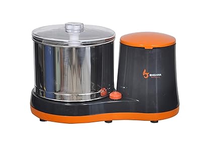BHISHMA Table Top Wet Grinders , 2L ( Black / Orange )