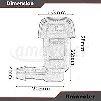 Vista 2 de Boquilla para limpiaparabrisas Accesorio de posventa para Chevrolet Cruze 2011-2016. OEM #: 95226510. (2 piezas)