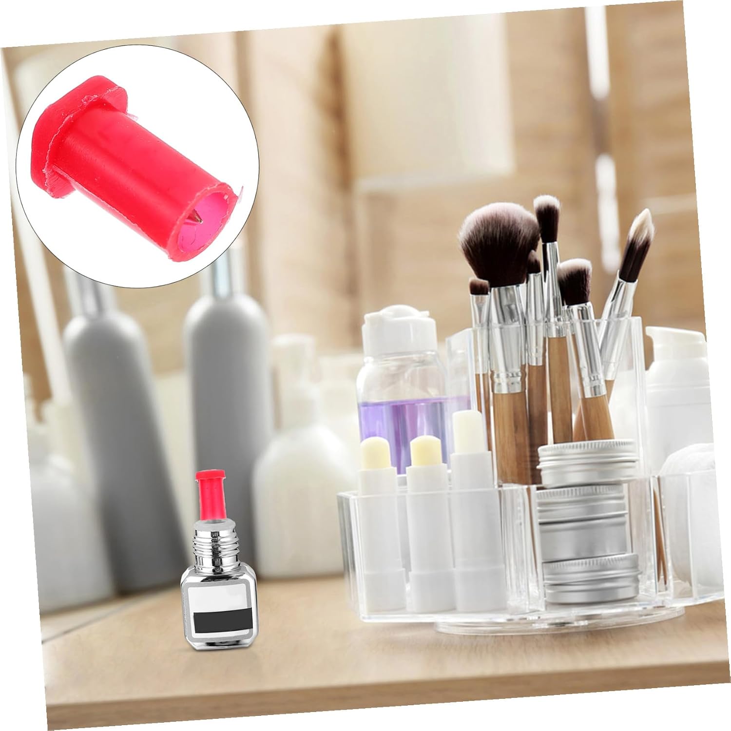 40pcs Eyelash Glue Bottle Needle Replacement Caps, Anti-clog