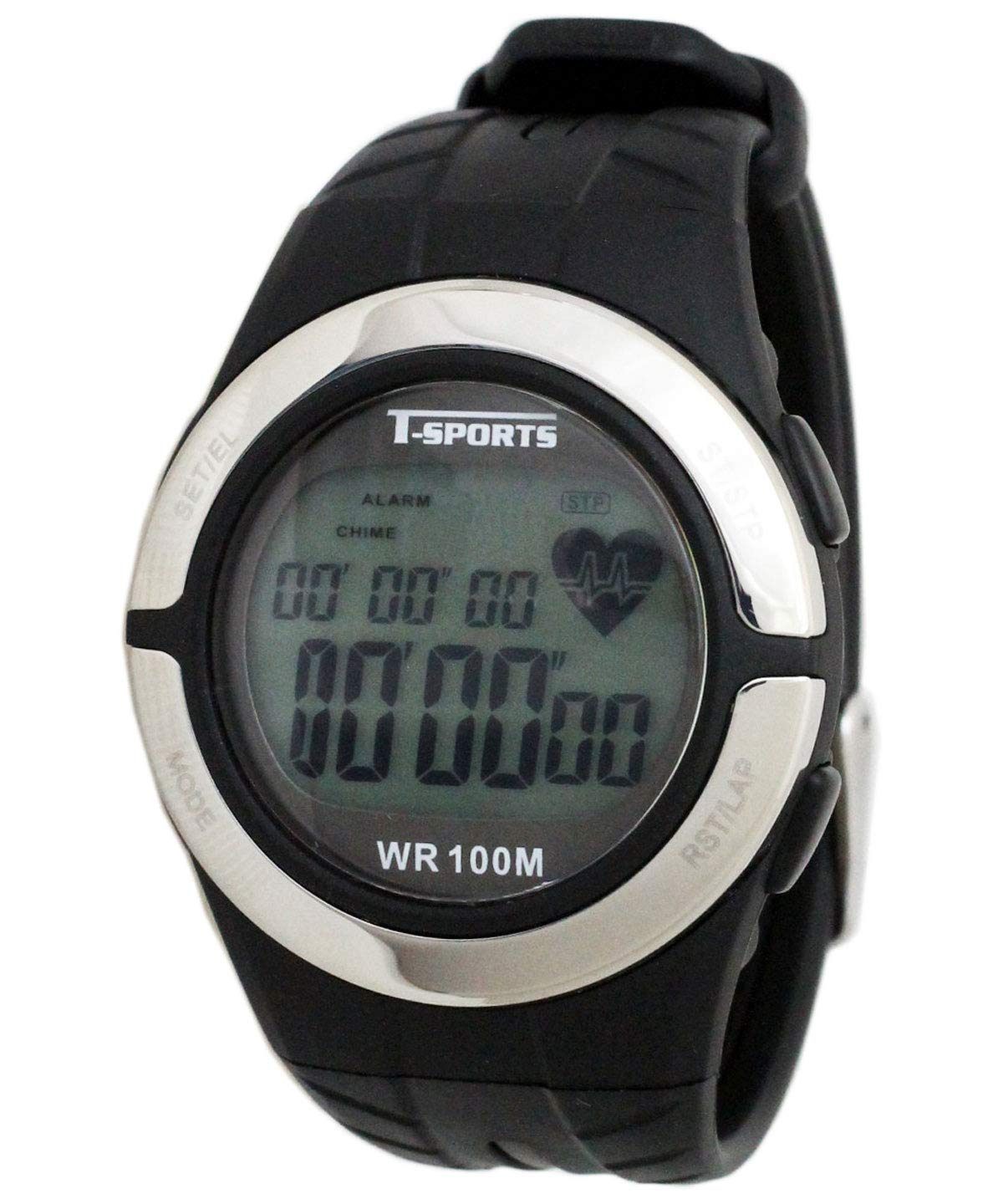 Amazon.co.jp: T-sports 心拍計付多機能デジタルウォッチ TS-D028-GN 