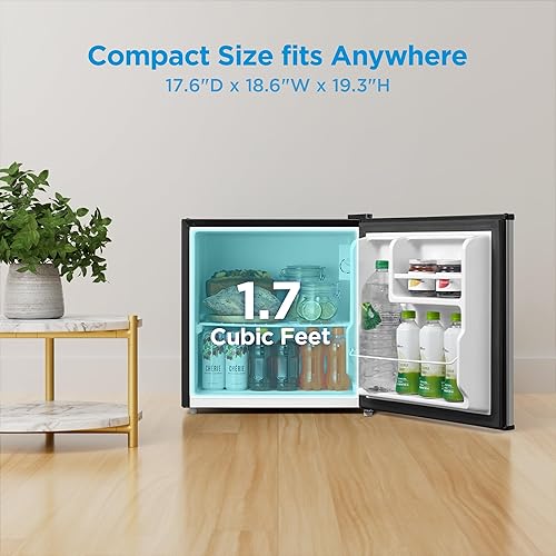 Miniatura 2 de Midea MERM17B0ASL Refrigerador compacto de 1.7 pies cúbicos, acero inoxidable