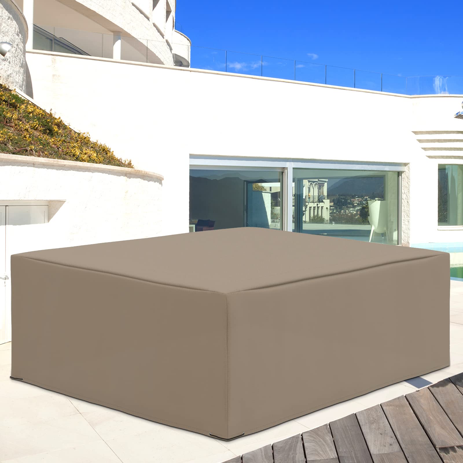 Outsunny Abdeckung für Gartenmöbel 600D 275 x 205 x 90 cm Beige