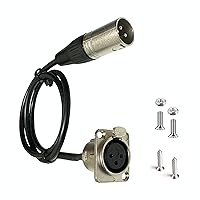 Vista 12 de Cable de paso XLR premium, sin soldadura, para caja de escenario, panel de conexiones, caja de piso, sin soldadura para instalaciones de audio