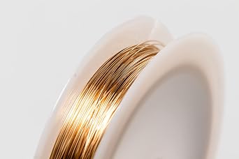 28 Gauge, 12/20 Yellow Gold Filled Wire 12K Gold Filled Wire, Round, Dead Soft Made in USA - 25FT by CRAFT WIRE