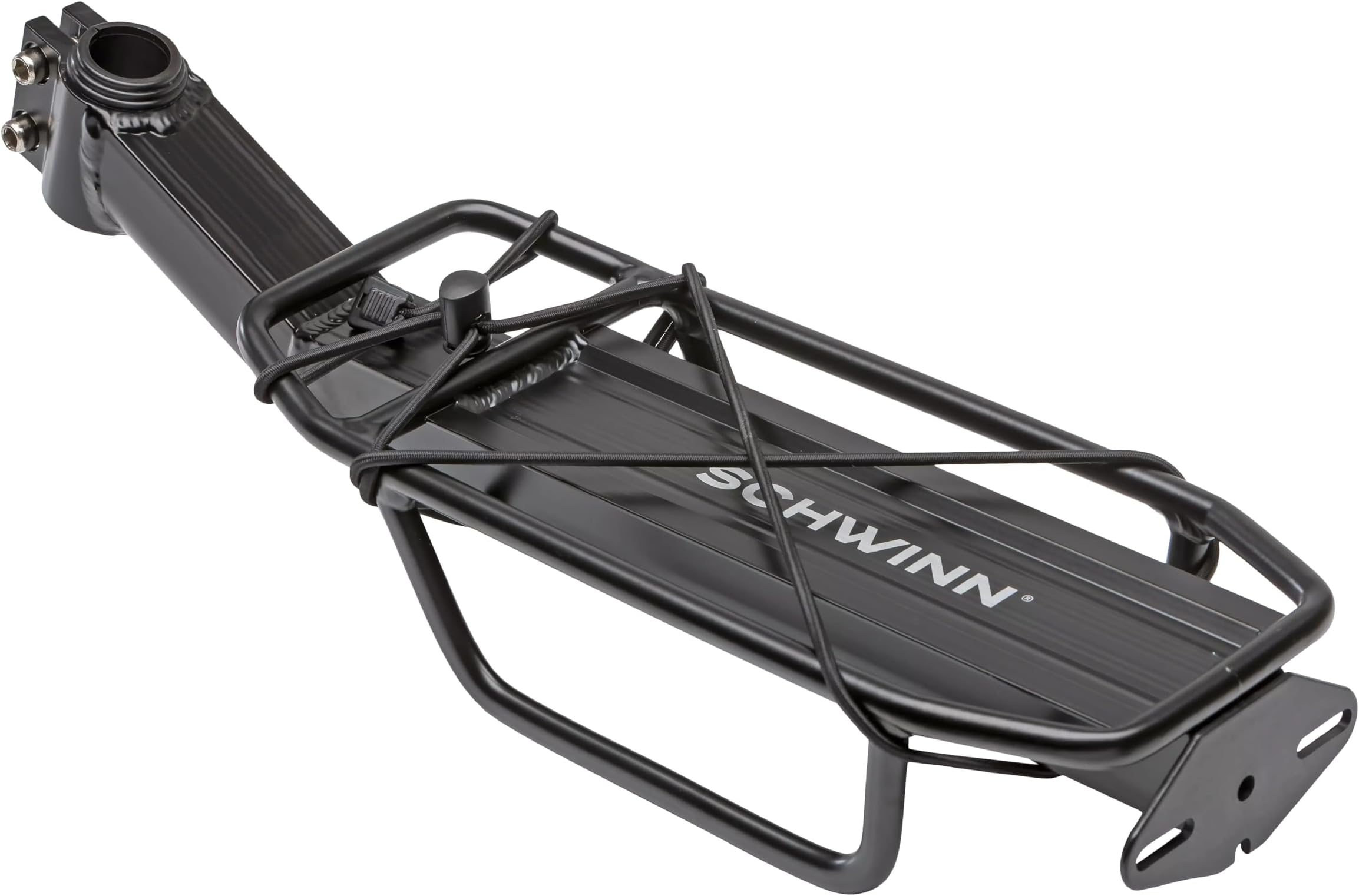 Deluxe Alloy Rear Bike Rack, 20 lbs Capacity, Lightweight, Compact and Durable Construction, Fits Most Adult Bicycles, Cargo Options for Backpack, Gear & More, Bicycle Rack for Back of Bike