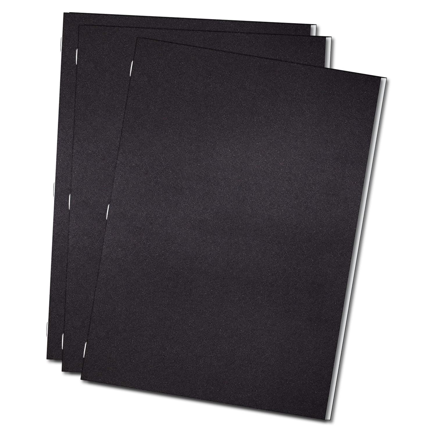 Essential Arts Lot de 10 carnets de croquis A4 à couverture souple plastifiée noire 140 g/m² Blanc 210 x 297 mm