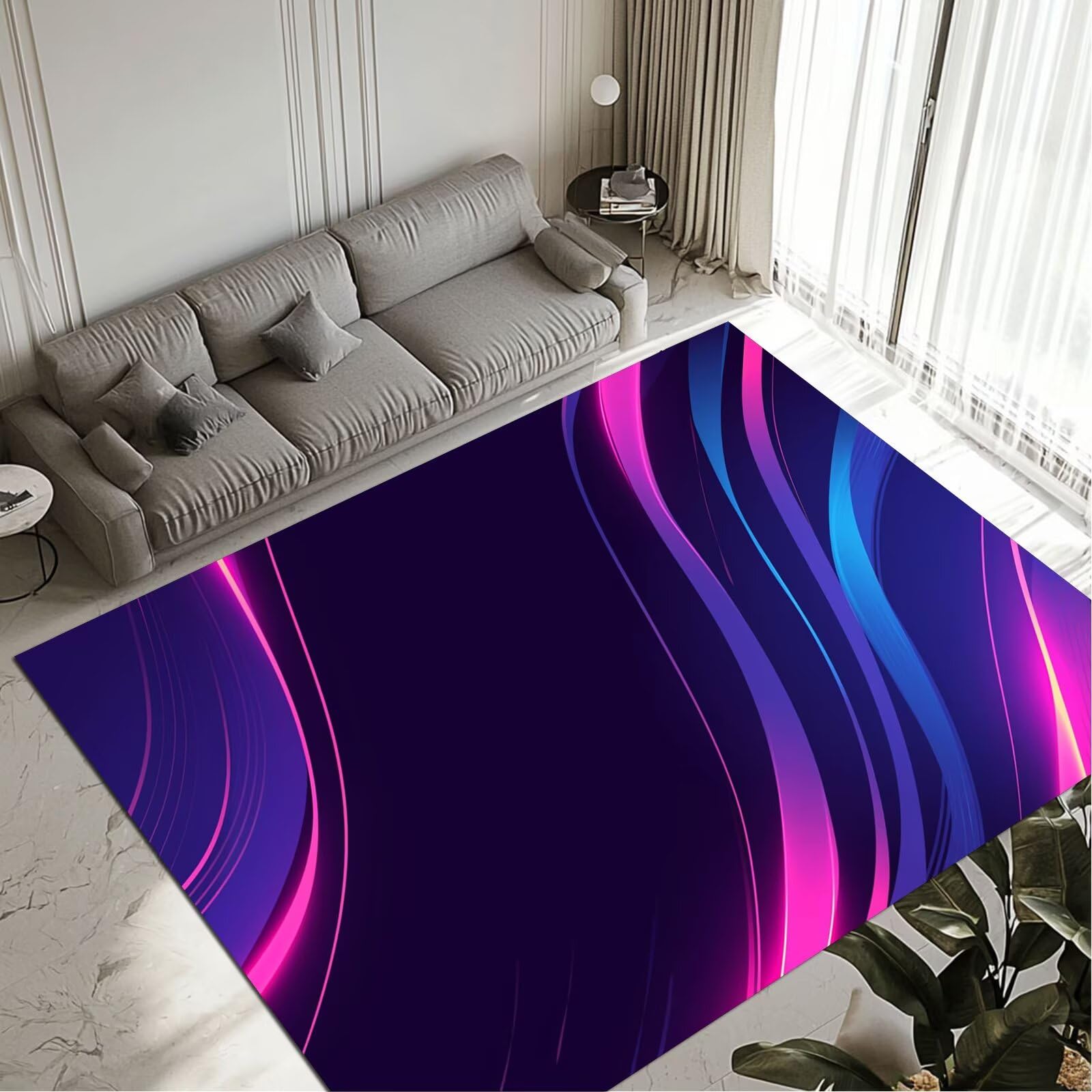 Tapis de salon lavable 60x90 cm idéal pour réchauffer l'ambiance de votre bureau