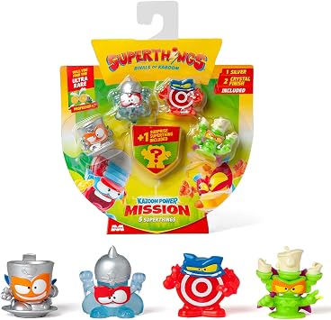 Superthings Kazoom Power Mission - Pack of 5 - Includes 5 SuperThings Includes 1 Surprise Figure and 1 Silver Super Guide - Pack of 6