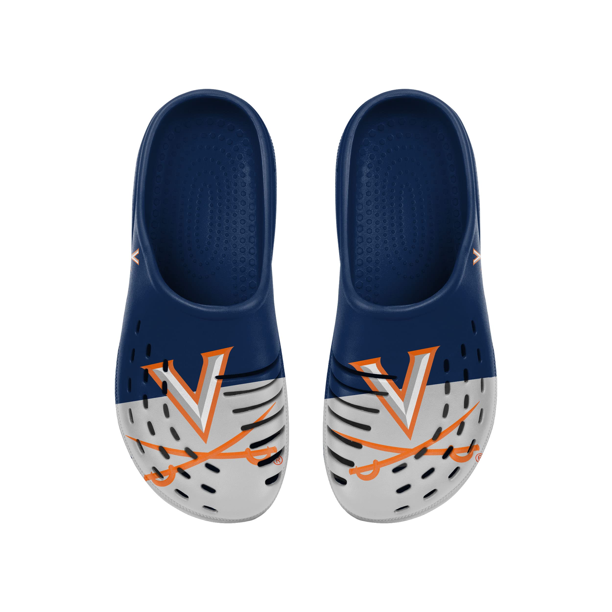 FOCO Herren NCAA Team Logo Colorblock Schuhe Slipper Clogs Sandalen