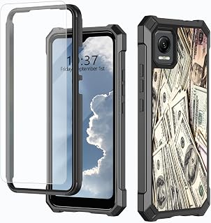 Case for AT&T Vista 6812D with Screen Protector,Heavy Duty Dual Layer Structure Protection,Shock-Absorbing Corners TPU Bumper Case-100 Dollar Bills