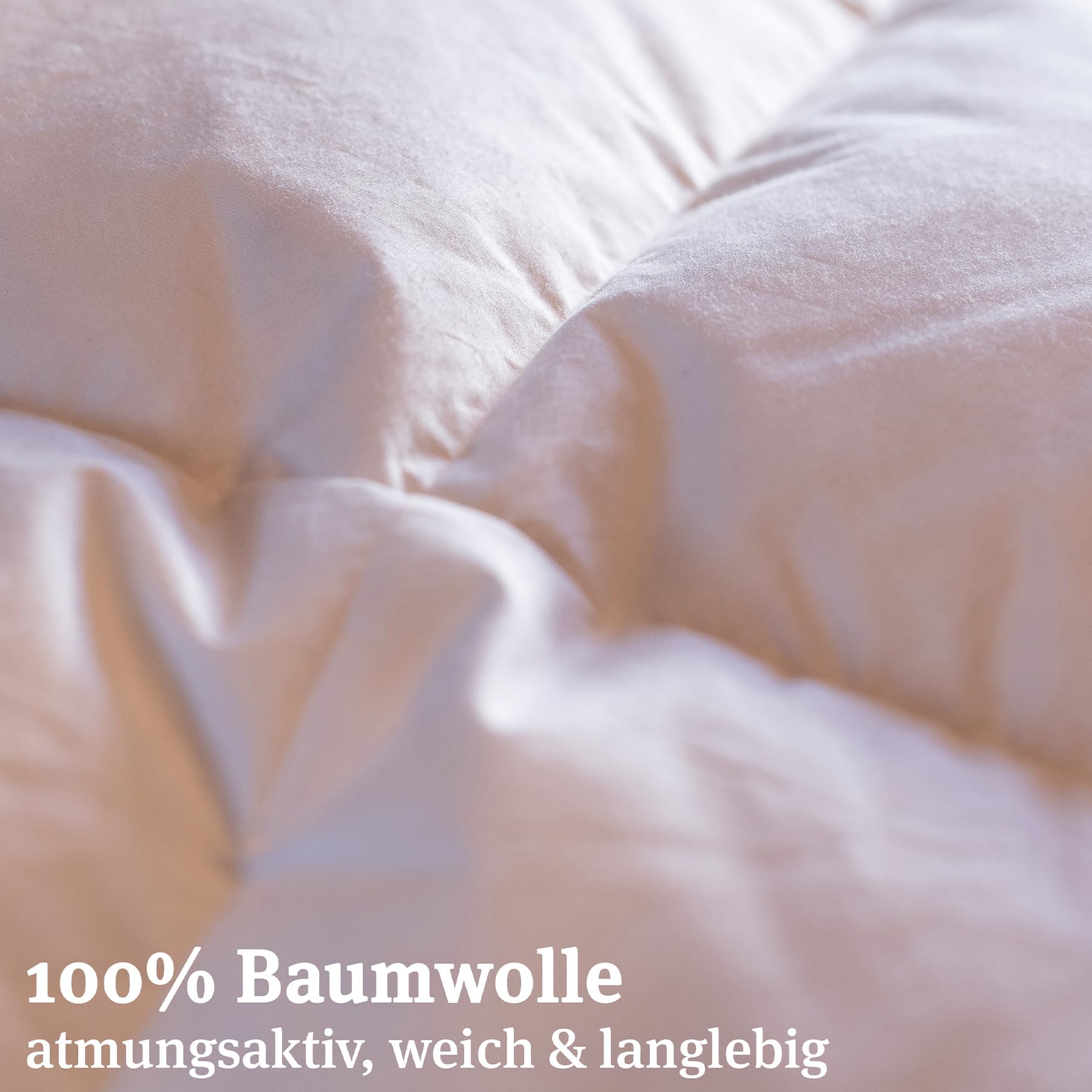 PARADIES Daunendecke 200x200 cm - Gabi 90 Ganzjahresdecke 200x200 cm | 90% Gänsedaunen + 10% Gänsefedern, Füllgewicht: 1.127g, Bettdecke 200x200 Daunen, Made in Germany, leicht & kuschelig