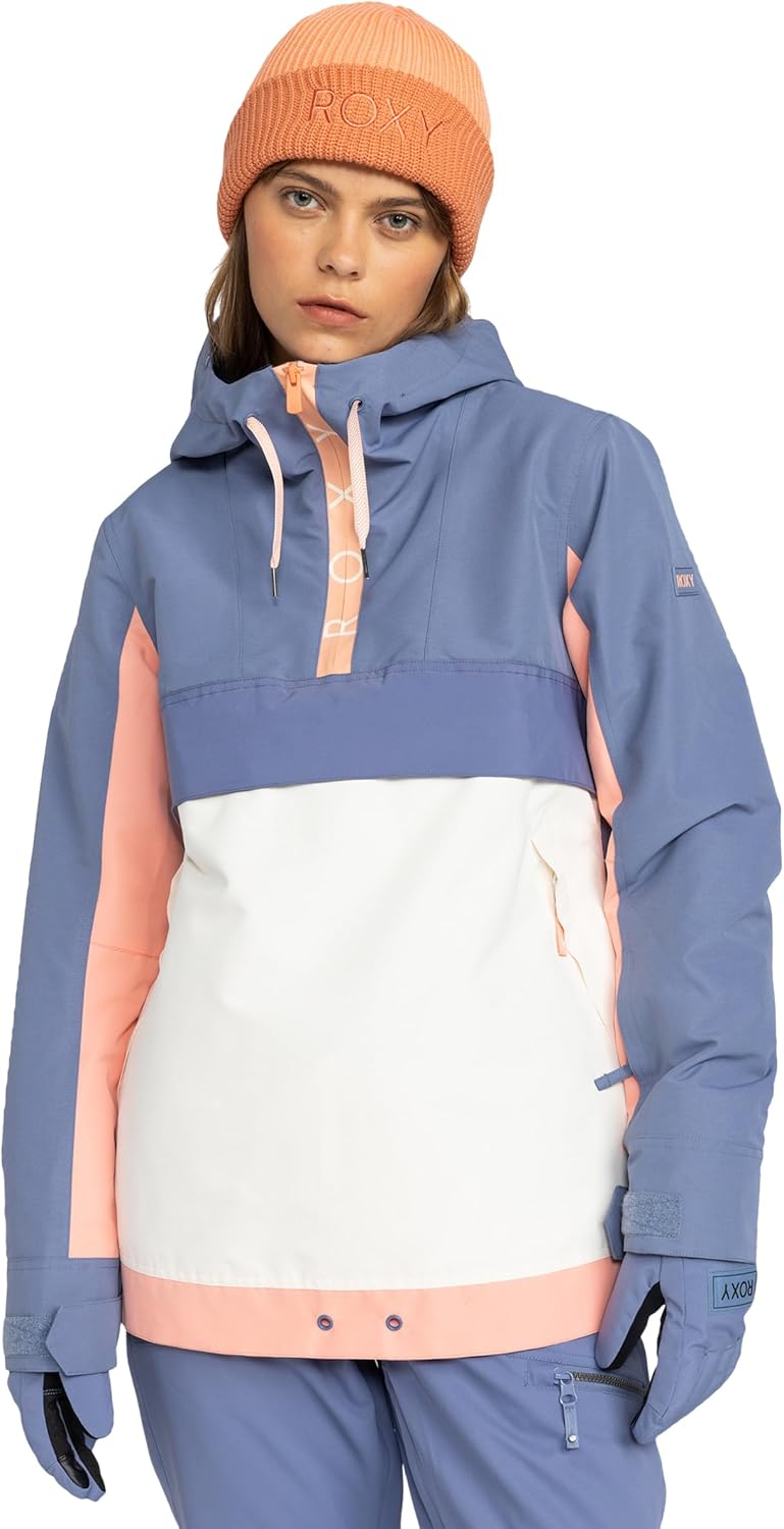 Roxy womens Shelter Snowboard Jacket – 10k Waterproof Insulated Ski Jacket, Pfas-free, Hydrosmart Collar