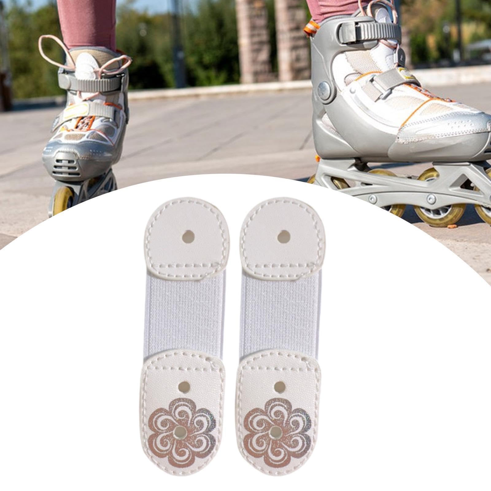 Lot de 2 Sangles élastiques de Protection pour Chaussures de Patinage sur Glace, 10 X 3 Cm, pour Femmes